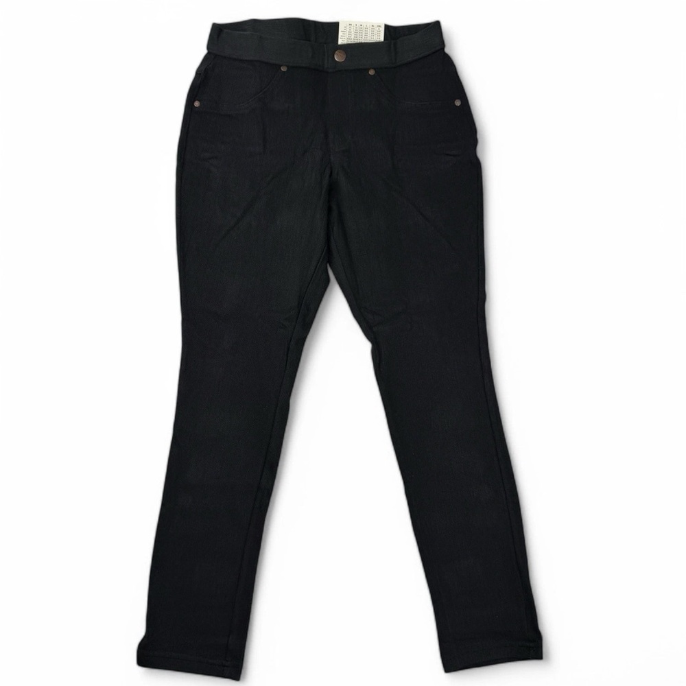 Hue Chino Chic Skimmer Leggings‎ Womens Size XS Black NWT